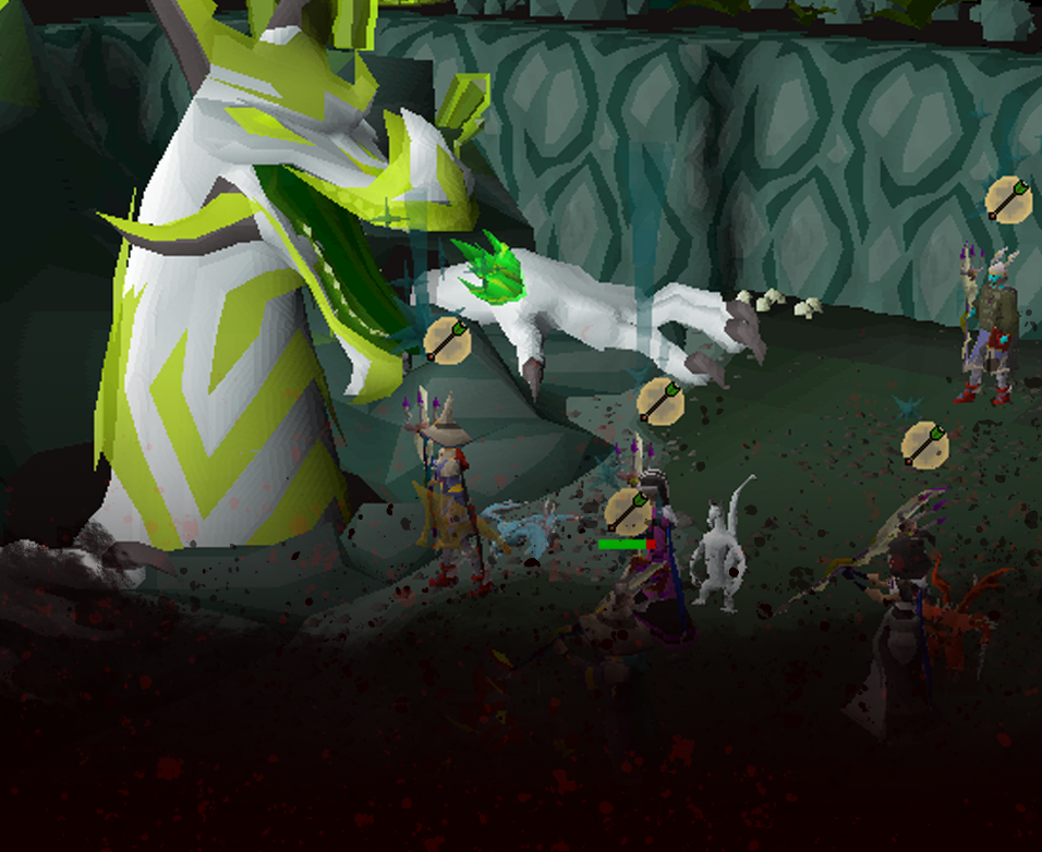 Players fighting the Great Olm
